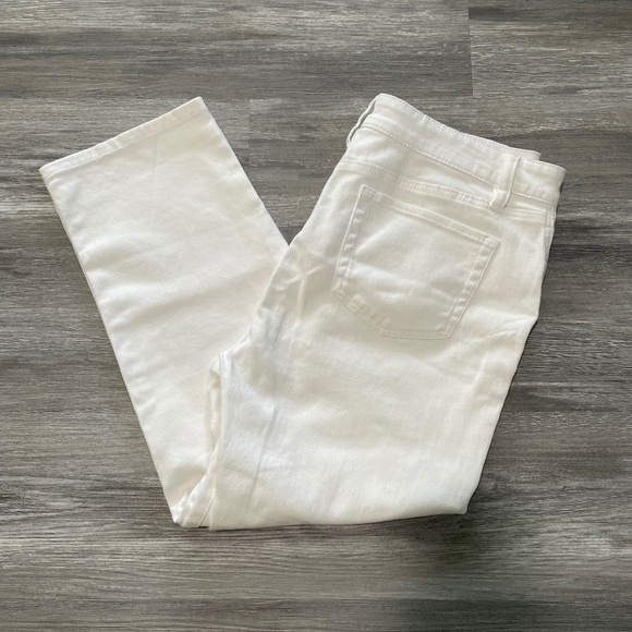 Style & Co. Pants - White Curvy Fit Capri Style & Co Women's 12 Denim Summer 5-Pocket Straight Leg